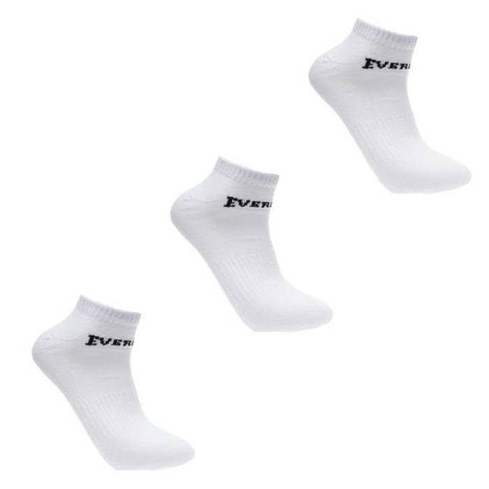 Everlast 【 3 Pack Trainer Socks Mens Men White 】 トレーナー ソックス・靴下 メンズ インナー 下..
