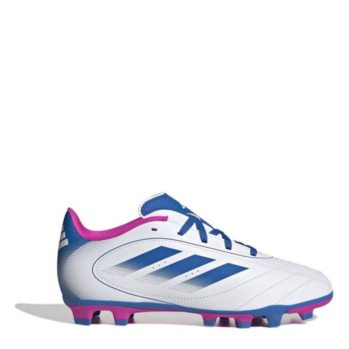 アディダス Adidas 【 Goletto Viii Firm Ground Football Boots Kids Kids White/Blue/Pink 】 フットボール ブーツ スポーツ アウトドア サッカー フットサル サッカー シューズ スパイク キッズ ジュニア用シュ