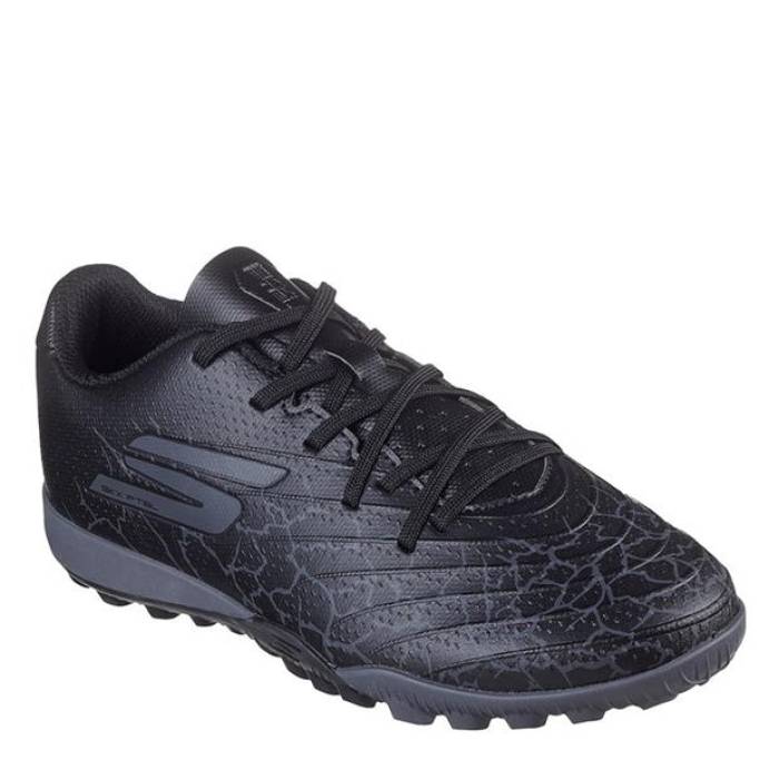 å㡼 Skechers  Skx 1 Junior Astro Turf Football Boots Kids Black/Silver   եåȥܡ ֡ ݡ ȥɥ å եåȥ å 塼 ѥ å ˥