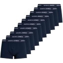 Jack And Jones 【 Solid Mens 10-Pack Boxer Trunks Men 】 ソリッド メンズ インナー 下着 ナイトウェア メ...