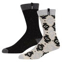 リー Lee 【 2-Pack Boot Socks Women Ecru/Black 】 2個入 ブーツ ソックス・靴下 インナー 下着 ナイトウェア レディース 靴下 レッグウェア 靴下 レディース 黒色 ブラック