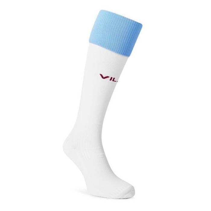 Castore 【 Aston Villa Away Socks 2023 2024 Adults Men Brilliant White 】 ソックス・靴下 ...