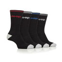 Jeep 【 4 Pack Crew Sport Socks Mens Men Black 】 クルー ソックス・靴下 メンズ インナー 下着 ナイトウェア メンズ 靴下 レッグウェア 靴下 メンズ 黒色 ブラック