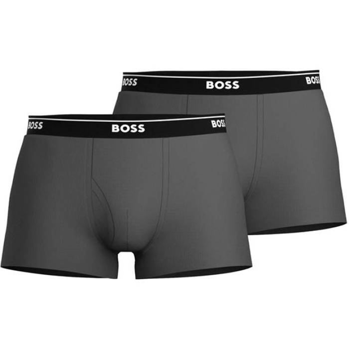 ܥ Boss  2 Pack Logo Waistband Trunks Men Grey 032   ʡ  ʥȥ...