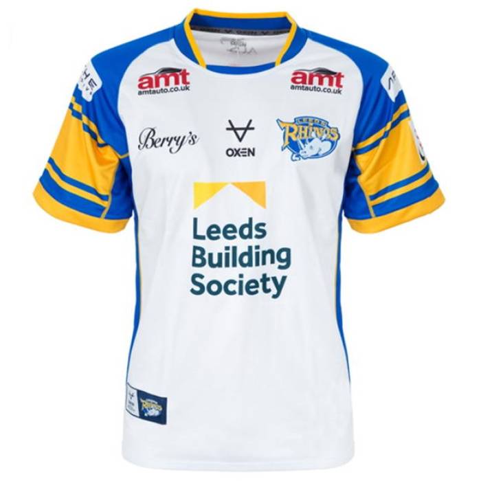 Oxen 【 Leeds Rhinos 2024 Replica Principal Shirt Men White 】 スポーツ アウトドア ラグビー ウェア シャツ メンズ 白色 ホワイト