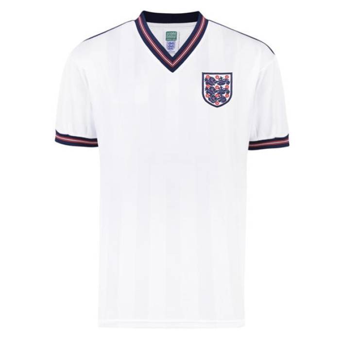 Score Draw 【 Draw England 1986 Home Shirt Adults Men White 】 スポーツ アウトドア サッカー フット...