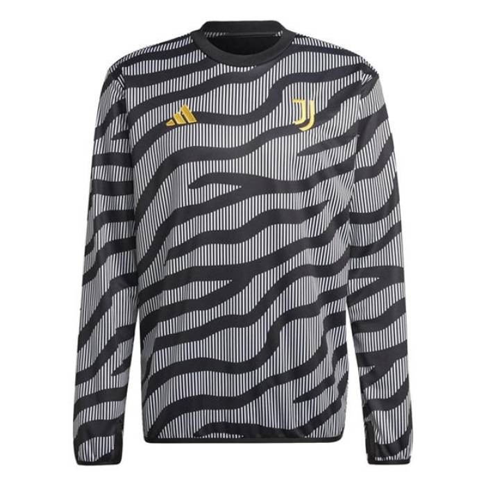 アディダス Adidas 【 Juventus Pre-Match Top Adults Men Black/White 】 スポーツ アウトドア サッカー フ...