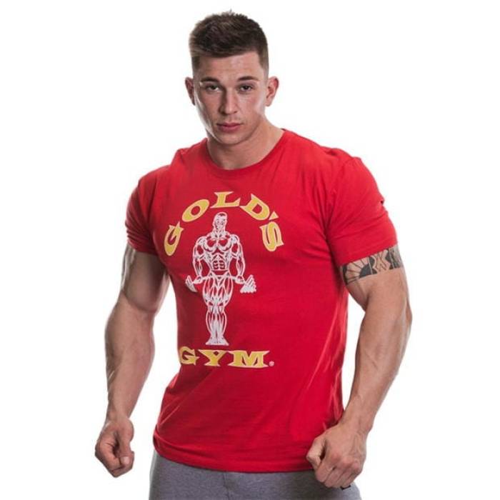 Golds Gym 【 Gym Muscle Joe T Shirt Mens Men Red 】 メンズ スポーツ アウトドア フィットネス トレーニング ウェア メンズウェア トップス メンズ Red 赤・レッド