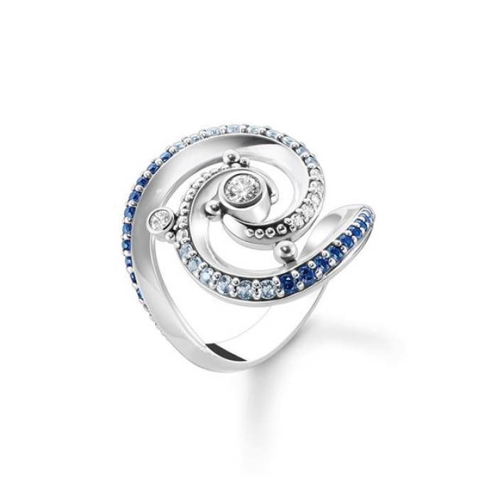 Thomas Sabo 【 Wave Ring Women Silver 】 Wave ウェーブ・ウェイブ ジュエリー アクセサリー レディースジュエリー アクセサリー 指輪 リング レディース Silver 銀色・シルバー