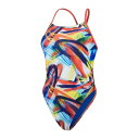スピード Speedo 【 Womens Allover Digital Lattice Tie-Back Women Multi 】 レディース スポーツ ア...