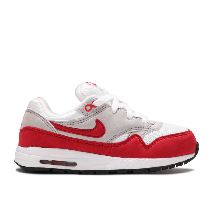 楽天スニケスナイキ Nike 【 Air Max 1 Td 'Air Max Day' Infant White/University Red/Neutral Grey/Black 】 マックス キッズ ベビー マタニティ ベビーファッション 靴 スニーカー ベビー 白色 ホワイト Red 赤・レッド 灰色 グ