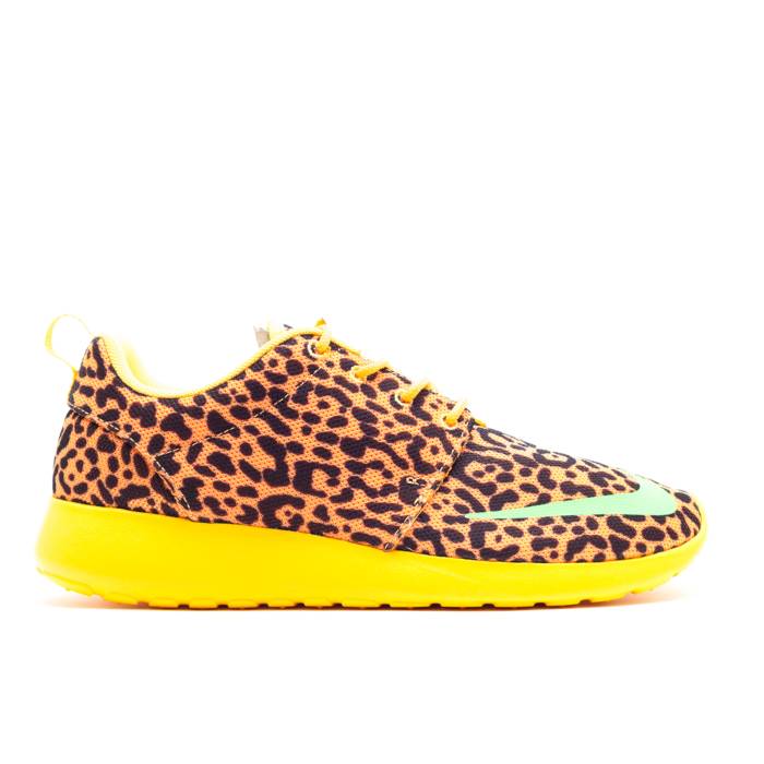 ʥ Nike  Roshe One Fb 'Leopard' Men Bright Citrus/Flash Lime-Laser Orange-Blac...
