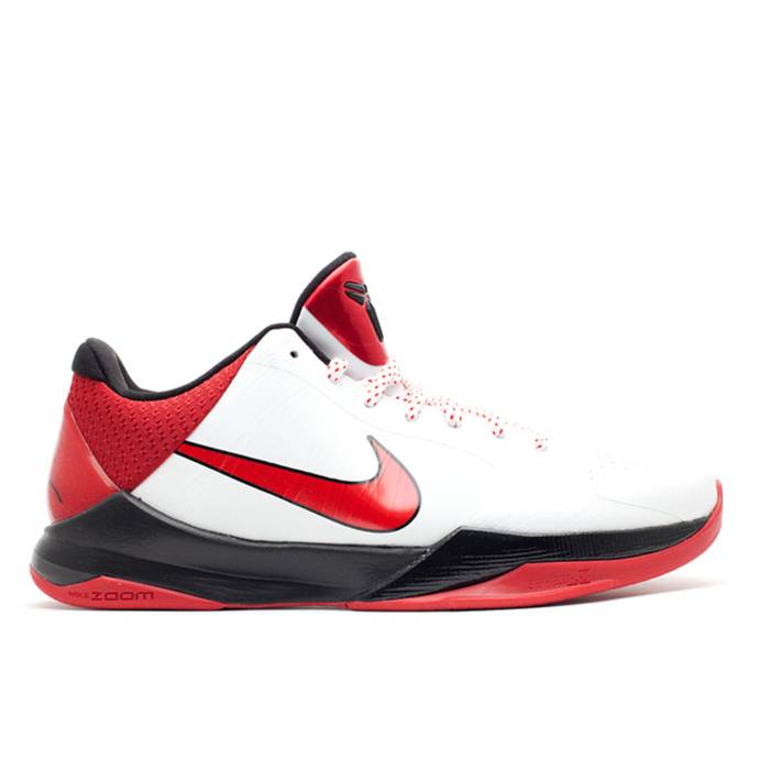 ʥ Nike  Zoom Kobe 5 'Varsity Red' Men White/Varsity Red-Black   Kobe ӡ...