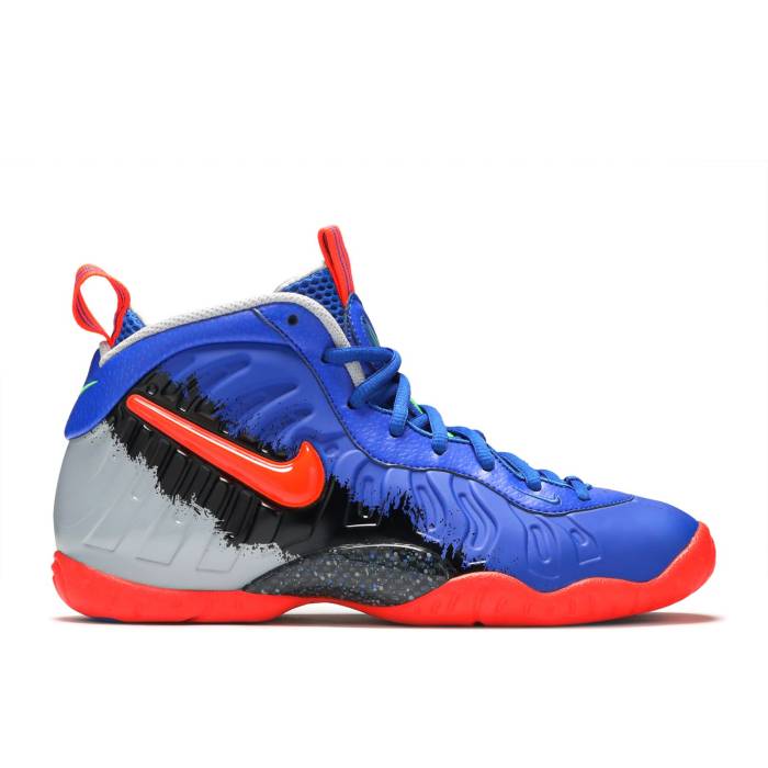 ʥ Nike  Little Posite Pro 'Nerf' Youth Racer Blue/Total Crimson-Gre...