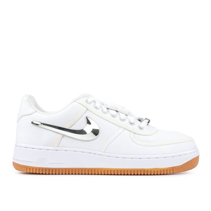 ナイキ Nike 【 Travis Scott X Air Force 1 'Travis Scott' Men White/White-White 】 靴 メ...
