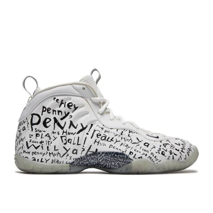 楽天スニケスナイキ Nike 【 Little Posite One Gs 'Lil Penny' Youth White/Black 】 キッズ ベビー マタニティ キッズファッション 靴 スニーカー ジュニア キッズ 白色 ホワイト 黒色 ブラック