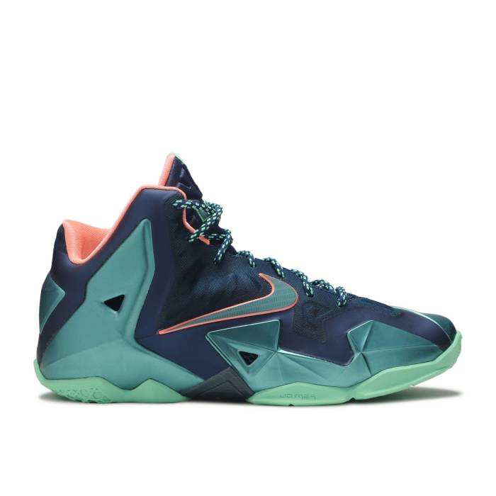 楽天スニケスナイキ Nike 【 Lebron 11 Gs 'Miami Vs Akron' Youth Brave Blue/Green Glow-Mineral Teal-Atomic Pink 】 Lebron レブロン キッズ ベビー マタニティ キッズファッション 靴 スニーカー ジュニア キッズ 青色 ブルー green