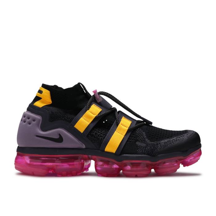 ナイキ Nike 【 Air Vapormax Utility 'Pink Blast' Men Black/Gridiron/Pink Blast 】 靴 メ...