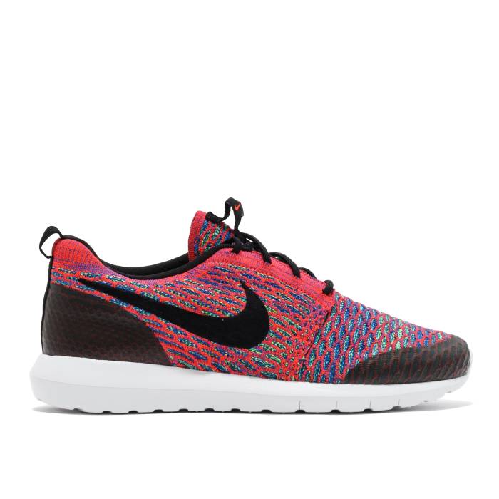 ナイキ Nike 【 Roshe Nm Flyknit Se Men Bright Crimson/Black-Green Streak-Game Royal 】 フライニット 靴 メンズ靴 スニーカー メンズ クリムゾン