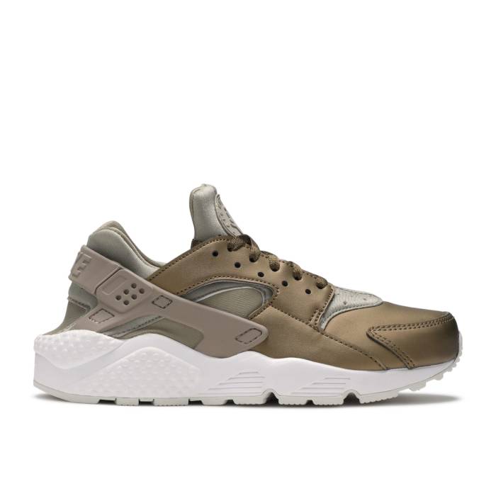 ナイキ Nike 【 Wmns Air Huarache Run Premium Txt 'Khaki' Women Khaki/Metallic Field-Summit White 】 Huarache ハラチ ラン Premium プレミアム 靴 レディース靴 スニーカー レディース カーキ 白色 ホワイト