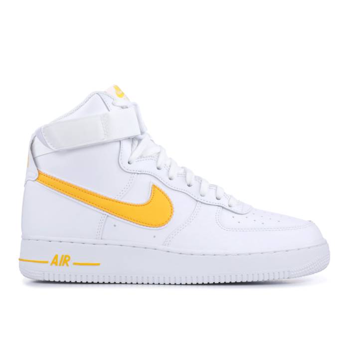 ナイキ Nike 【 Air Force 1 High '07 'White University Gold' Men White/University Gold 】 ハイ 靴 メンズ靴 スニーカー メンズ 白色 ホワイト ゴールド