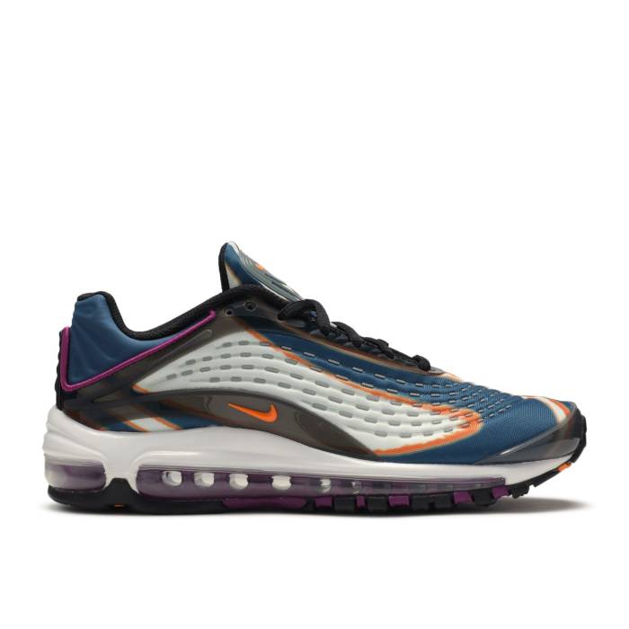 ʥ Nike  Air Max Deluxe Gs 'Blue Force' Youth Cool Grey/Total Orange...