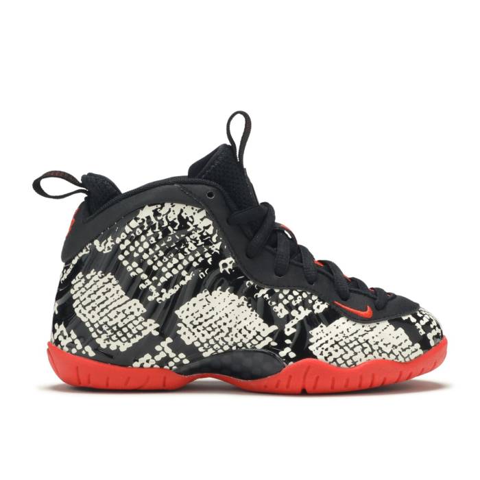 楽天スニケスナイキ Nike 【 Little Posite One Ps 'Albino Snakeskin' Youth Sail/Black-Habanero Red-Black 】 キッズ ベビー マタニティ キッズファッション 靴 スニーカー ジュニア キッズ