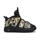ナイキ Nike 【 Air More Uptempo Qs Td 'Camo' Infant Black/Light British Tan/Asparagu...