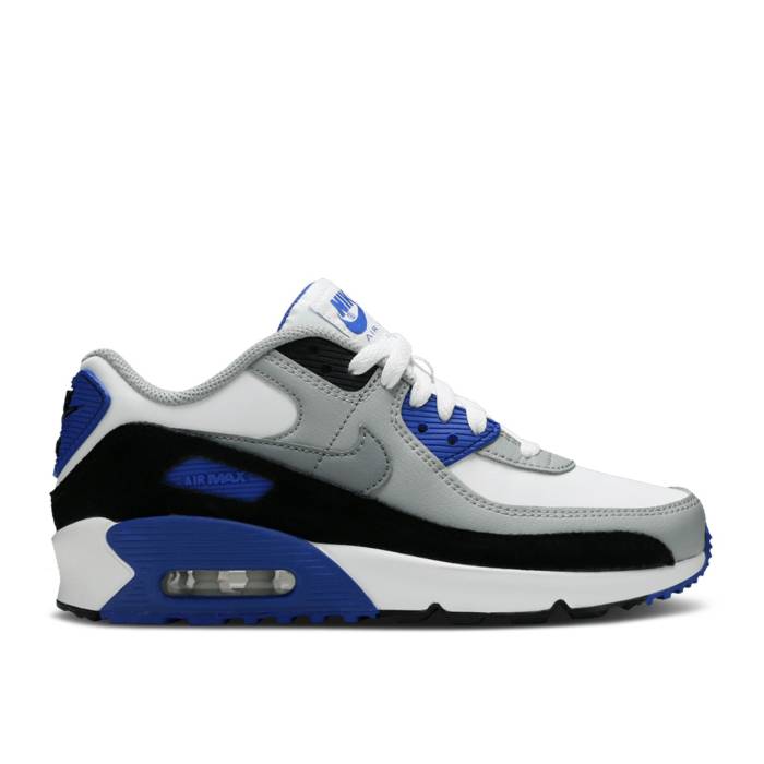 ʥ Nike  Air Max 90 Gs 'Hyper Royal' Youth White/Light Smoke Grey/Hy...