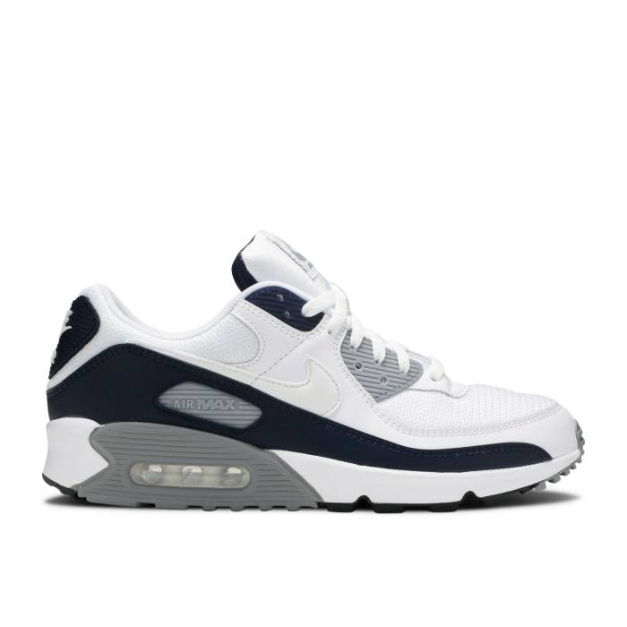ナイキ Nike 【 Air Max 90 'Obsidian' Men White/White/Particle Grey/Obsidian 】 マックス 靴 メンズ靴 スニーカー メンズ 白色 ホワイト 灰色 グレー