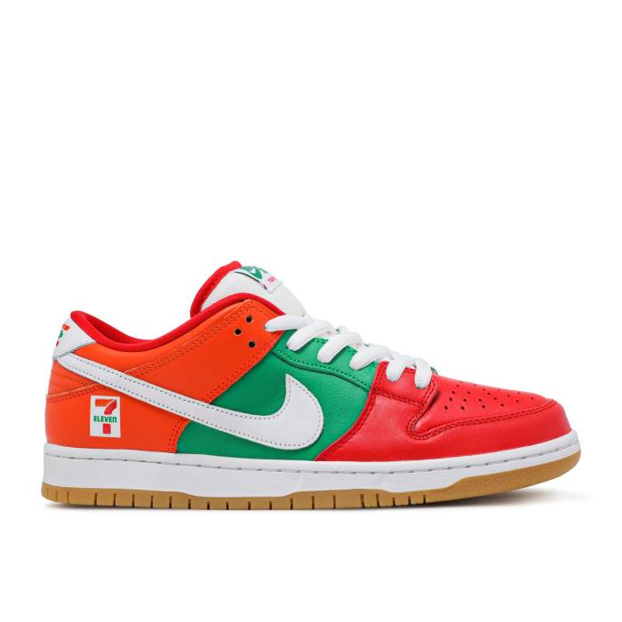 ʥ Nike  7-Eleven X Dunk Low Sb Men Orange Peel/Pine Green/University Red  ...