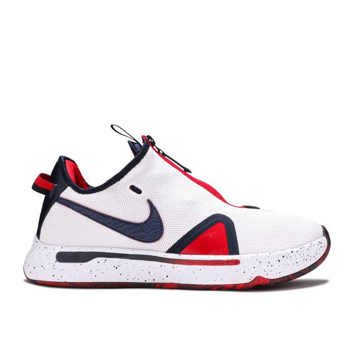 ナイキ Nike 【 Pg 4 'Usa' Men White/Obsidian/University Red 】 靴 メンズ靴 スニーカー メンズ 白色 ホワイト Red 赤・レッド