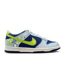 ナイキ Nike 【 Dunk Low Gs 'Flower' Youth Court Blue/Bright Citron/Polarized Blue/Un...