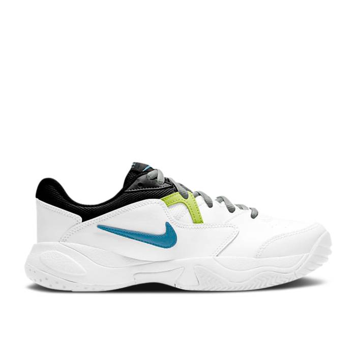 ʥ Nike  Court Lite 2 Jr. 'White Hot Lime' Youth White/Hot Lime/Light Smoke Gr...
