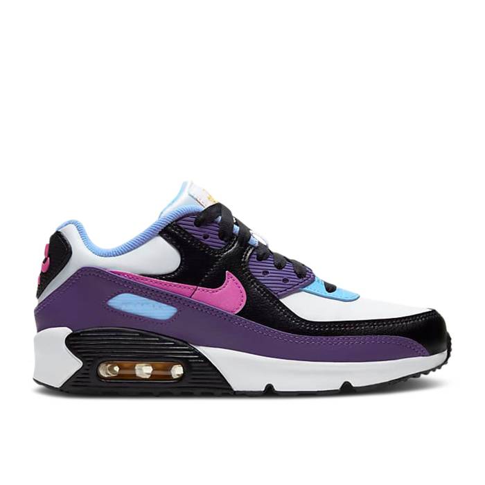 楽天スニケスナイキ Nike 【 Air Max 90 Se Gs 'Eggplant Fuchsia' Youth White/Eggplant/Black/Active Fuchsia 】 マックス キッズ ベビー マタニティ キッズファッション 靴 スニーカー ジュニア キッズ 白色 ホワイト 黒色 ブラ