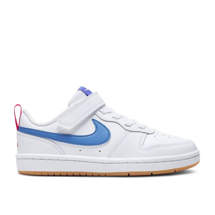 ʥ Nike  Court Borough Low 2 Ps 'White Pacific Blue' Youth White/University Re...