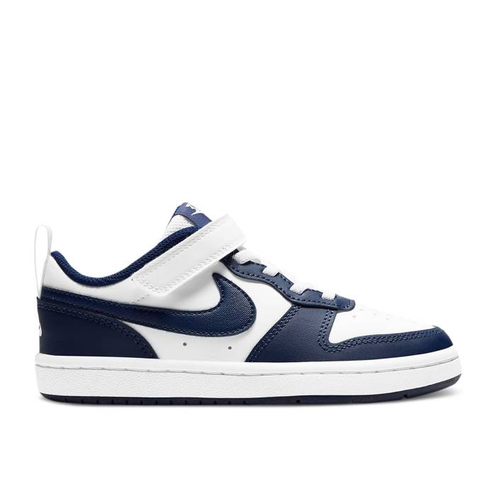 ʥ Nike  Court Borough Low 2 Ps 'White Signal Blue' Youth White/Signal Blue/Bl...