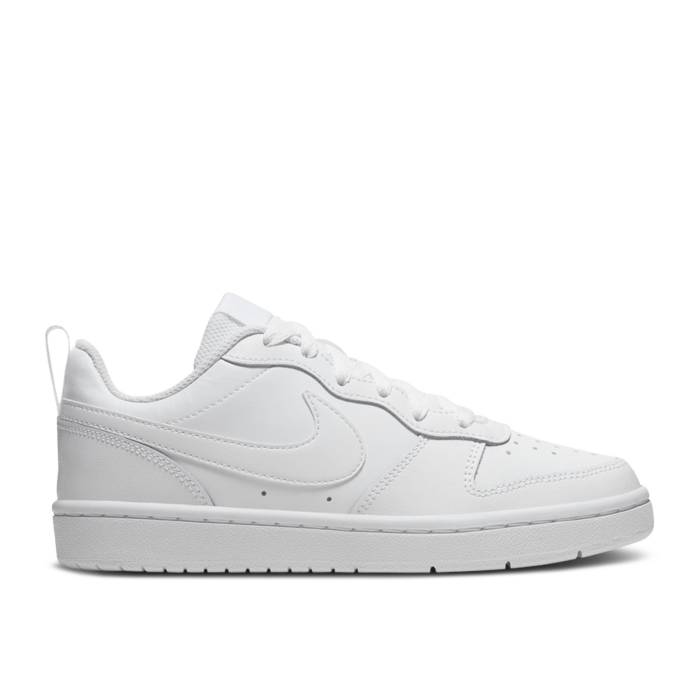 ʥ Nike  Court Borough Low 2 Gs 'Triple White' Youth White/White/White   ...