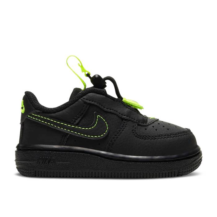 ナイキ Nike 【 Force 1 Toggle Td 'Black Volt' Infant Black/Volt/Black 】 キッズ ベビー マタニテ..