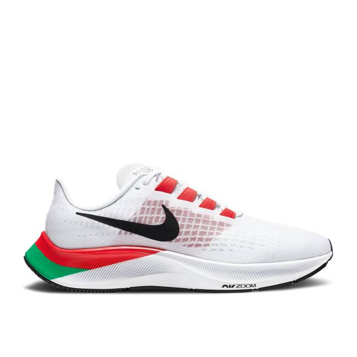 ナイキ Nike 【 Wmns Air Zoom Pegasus 37 'Kenya' Women White/Chile Red/Lucky Green/Black 】 ズーム ペガサス レディース 白色 ホワイト Red 赤・レッド green 緑・グリーン 黒色 ブラック