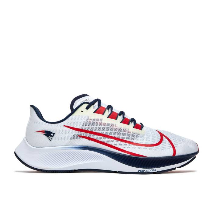 ナイキ Nike 【 Air Zoom Pegasus 37 039 New England Patriots 039 Men White/Pure Platinum/College Navy/College Red 】 ズーム ペガサス メンズ 白色 ホワイト ピュア Platinum プラチナム カレッジ 紺色 ネイビー Red 赤 レッド