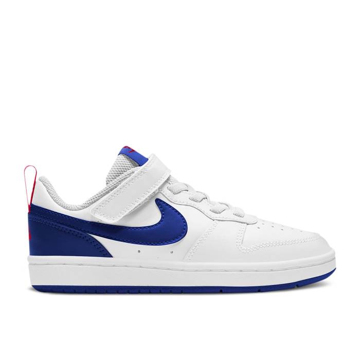 ナイキ Nike 【 Court Borough Low Ps 'White Deep Royal' Youth White/University Red/De...