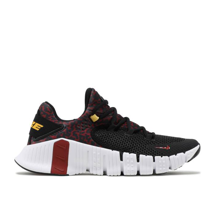 ナイキ Nike 【 Free Metcon 4 'Leopard' Men Black/Dark Cayenne/White/Solar Flare 】 フリー メンズ 黒色 ブラック 白色 ホワイト