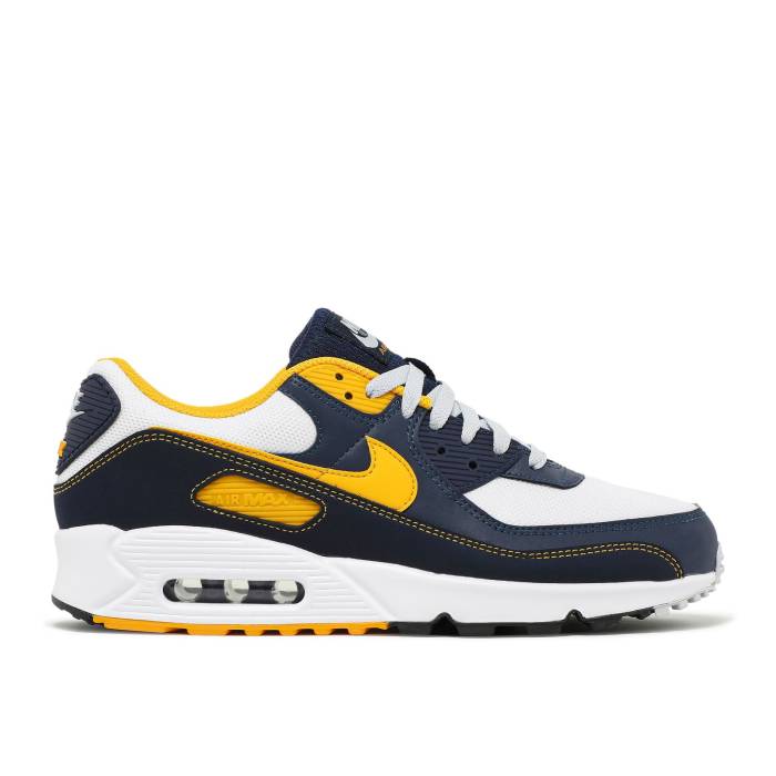ナイキ Nike 【 Air Max 90 'Dunk From Above' Men White/Midnight Navy/Obsidian/University Gold 】 マックス 靴 メンズ靴 スニーカー メンズ 白色 ホワイト 紺色 ネイビー ゴールド
