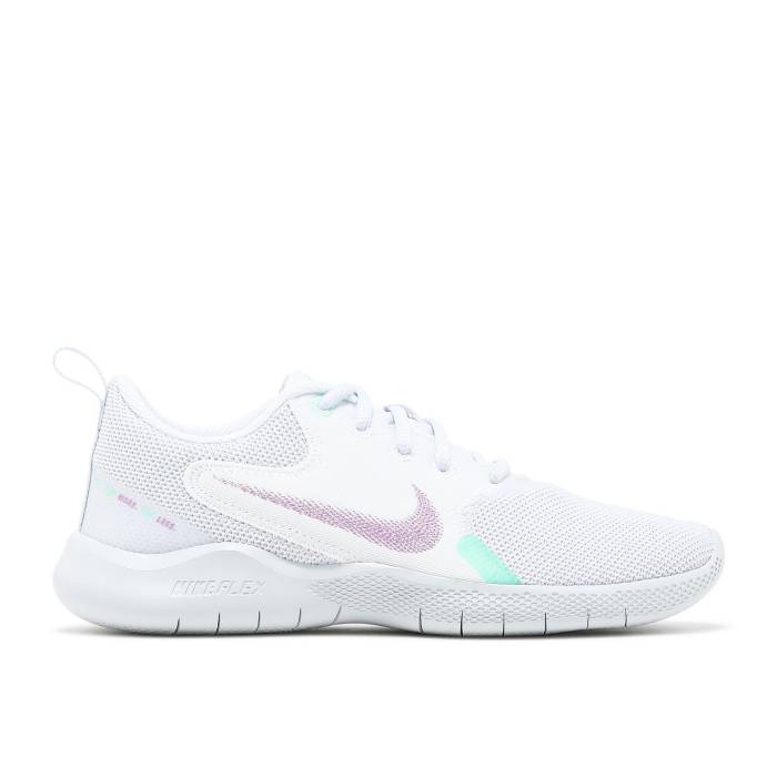 ナイキ Nike 【 Wmns Flex Experience Run 10 'White Violet Shock' Women White/Green Glow/Football Grey/Violet Shock 】 エクスペリエンス ラン 紫・バイオレット レディース 白色 ホワイト green 緑・グリーン フットボー