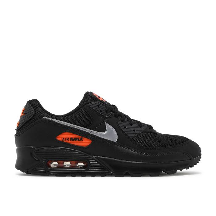 ナイキ Nike 【 Air Max 90 'Black Total Orange' Men Black/Total Orange/Reflect Silver 】 マックス 靴 メンズ靴 スニーカー メンズ 黒色 ブラック orange 橙・オレンジ Silver 銀色・シルバー