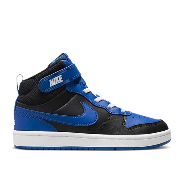 ナイキ Nike 【 Court Borough Mid 2 Ps 'Black Game Royal' Youth Black/Game Royal/Whit...