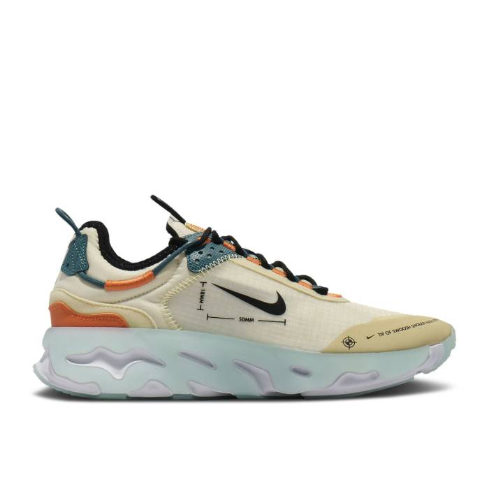 ナイキ Nike 【 React Live 'Schematic' Men Coconut Milk/Black/Light Dew/White 】 リアクト 靴 メンズ靴 スニーカー メンズ 黒色 ブラック 白色 ホワイト