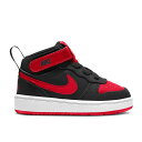 ナイキ Nike 【 Court Borough Mid 2 Td 'Bred' Infant Black/White/University Red 】 コート...