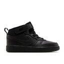 ナイキ Nike 【 Court Borough Mid 2 Td 'Triple Black' Infant Black/Black/Black 】 コート ...